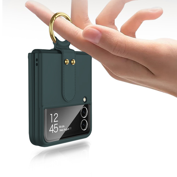 Чехол GKK PC Case до Samsung Galaxy Z Flip3 5G, Midnight Green