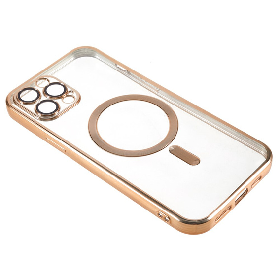 Чохол для iPhone 12 Pro, Electro MagSafe, золотий + Скло на екран