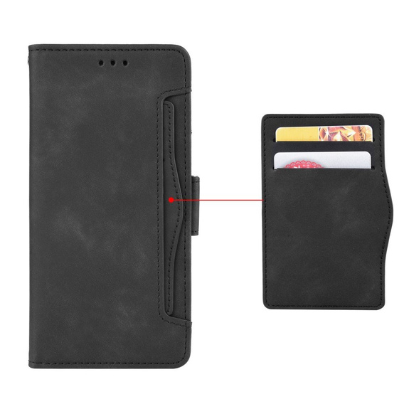Футляр з клапаном для LG Velvet, Card Slot, чорний