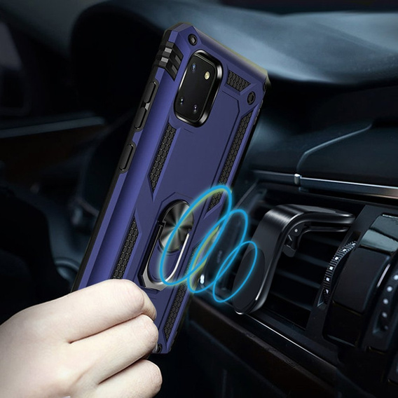 Бронированный Чехол до Samsung Galaxy Note 10 Lite, Nox Case Ring, синий