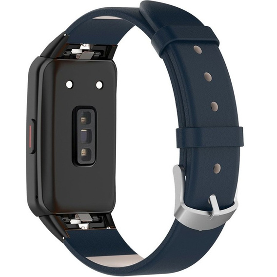 Шкіряний ремінець для годинника Huawei Band 6, Dark Blue
