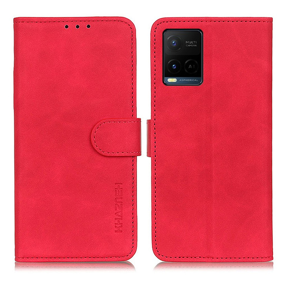 Чехол Wallet до Vivo Y21 / Y21s / Y33s, KHAZNEH, Vintage, Red