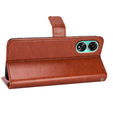 Откидной чехол для Oppo A98 5G, Crazy Horse Wallet, коричневый