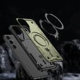 Чохол для Samsung Galaxy S24 FE, Military MagSafe, зелений