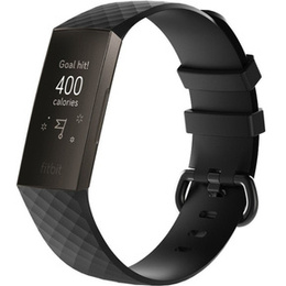 Резиновый браслет Rhombus для Fitbit Charge 3/4  - Black