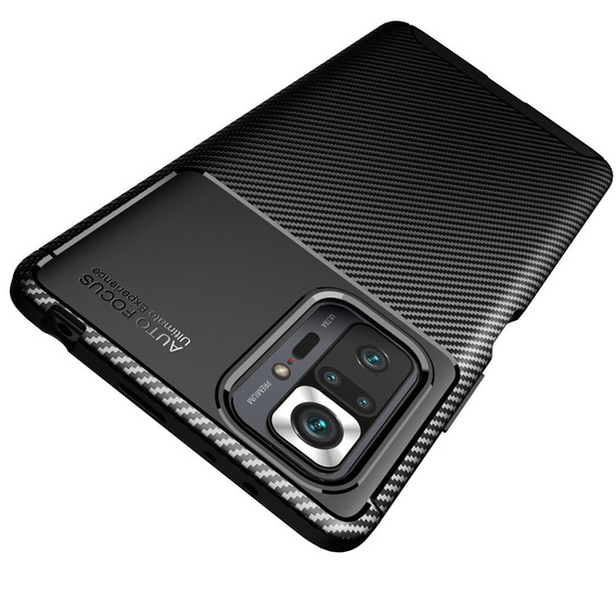 Чехол до Xiaomi Redmi Note 10 Pro, Carbon Gel, чёрный