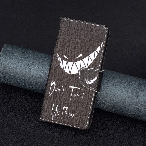 Чохол-книжка для Samsung Galaxy A25 5G, Wallet, Don't Touch My Phone, чорний + скло 9H