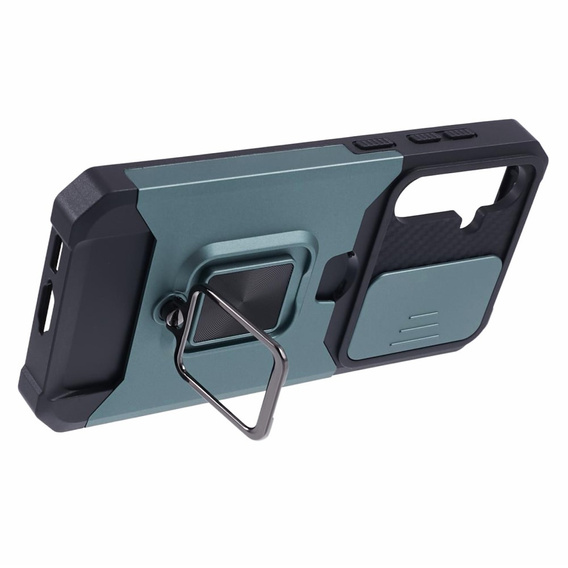 Броньований чохол для Samsung Galaxy S23 FE, Camera Slide Card Slot, чорний + скло 9H