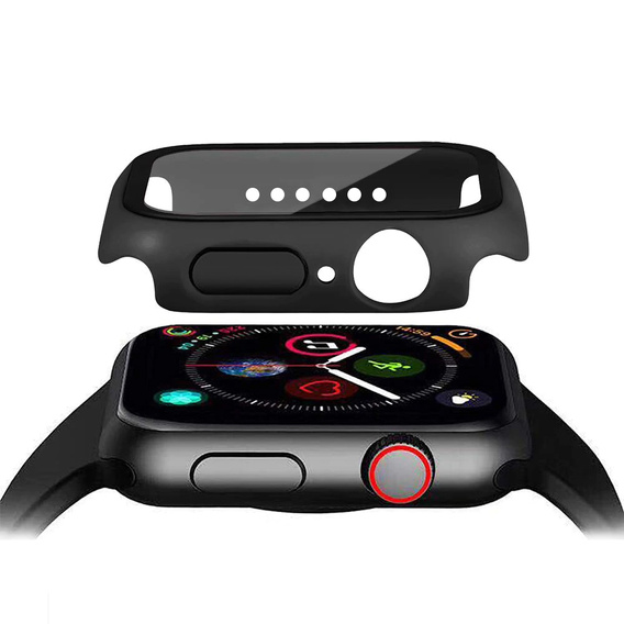 Tech-Protect Футляр с со встроенным защитным стеклом до  Apple Watch 4/5/6/SE (44MM), Black