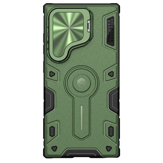 Чохол для Samsung Galaxy S24 Ultra, броньований Nillkin, CamShield Armor Prop, зелений