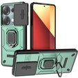 Чехол для Xiaomi Redmi Note 13 Pro 4G / Xiaomi Redmi Note 14S / Xiaomi Poco M6 Pro 4G, KickStand Camera Lens, зелёный