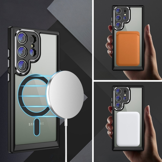 Чохол для Samsung Galaxy S23 Ultra, ERBORD Impact Guard, MagSafe, чорний
