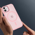 Чехол для iPhone 11, для MagSafe, ERBORD Matt Case, розовый + стекло для экрана