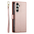 Чохол-книжка для Samsung Galaxy S24 FE, Wallet Zipper Pocket, рожевий