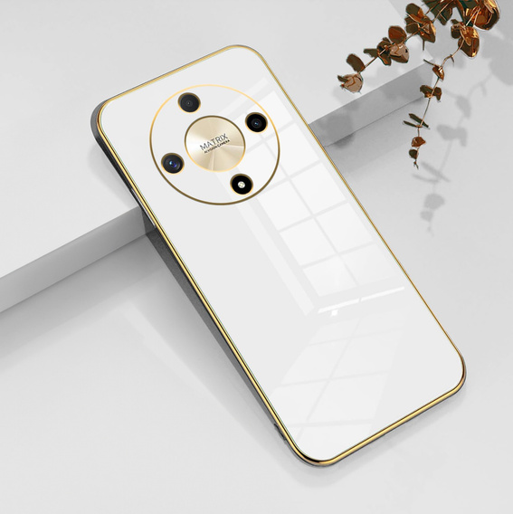 Чехол для Honor Magic 6 Lite 5G, Glamour CamShield, белый