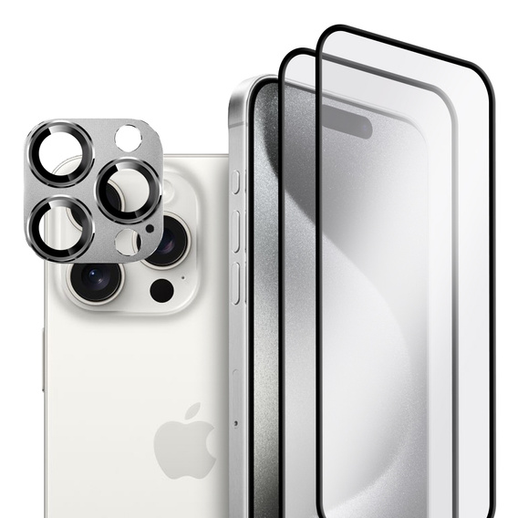 2x закаленное стекло ERBORD для камеры iPhone 15 Pro 