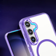 Чохол MagSafe для Samsung Galaxy S24+ Plus, гібридний чохол, фіолетовий