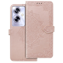 Откидной чехол для Oppo A79 5G, Mandala, розовый rose gold
