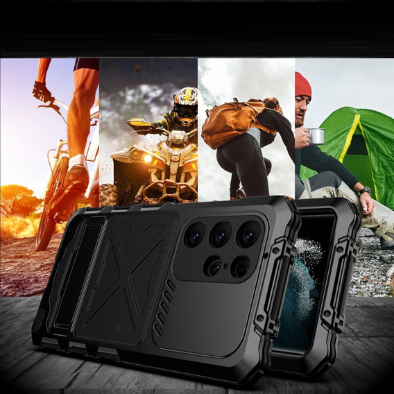 Бронированный чехол для Samsung Galaxy S24 Ultra Military Kickstand, чёрный