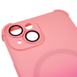 Силиконовый чехол для iPhone 13, градиентный магнитный, для MagSafe, розовый