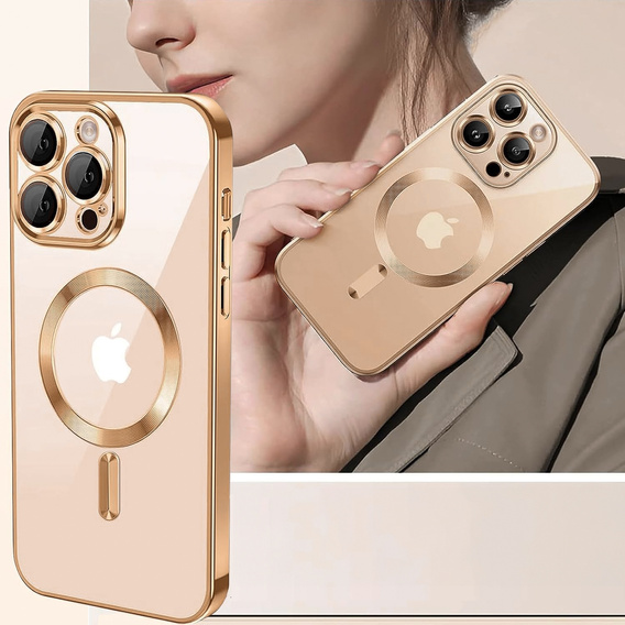 Чохол для iPhone 16 Pro Max, Electro MagSafe, desert titanium + Скло на екран