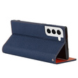 Шкіряний чохол для Samsung Galaxy S22, ERBORD Grain Leather, темно-синій