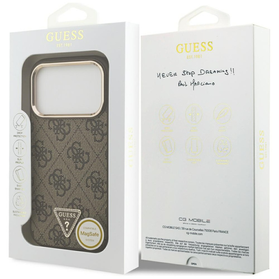 Чехол Guess 4G Triangle Logo MagSafe для iPhone 17 Pro