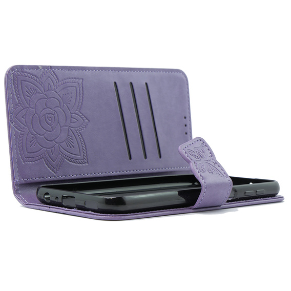 Откидной чехол для Samsung Galaxy S23 FE, Butterfly, фиолетовый