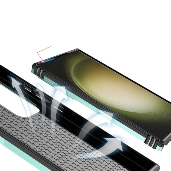 Чехол NOX Camera Slide Samsung Galaxy S24 Ultra, CamShield Slide, зелёный