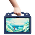 Детский чехол для Lenovo M10 X306 2 Gen / M10 Plus TB-X606 10.3 / Samsung Tab A 10.1 T510/515 / K10 X6C6, Cute Patterns, с подставкой, темно-синий