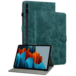 Чехол до Samsung Galaxy Tab S9, Wallet Pen Slot, зелёный