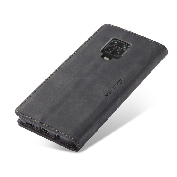 Чехол CASEME для Xiaomi do Redmi Note 9s / 9 Pro, Leather Wallet Case, чёрный
