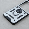 Бронированный Чехол до Samsung Galaxy Z Flip5 5G, Nox Case Ring, серебряный