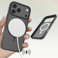 Матовий чохол для iPhone 17 Pro, для MagSafe, напівпрозорий чорний