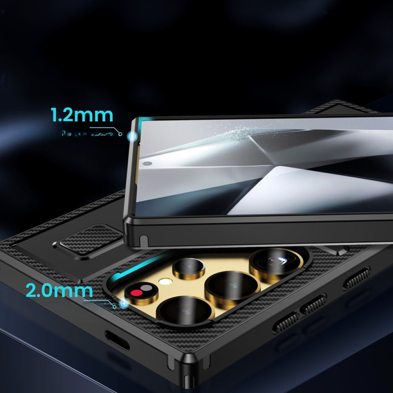 Чехол до Samsung Galaxy S25 Ultra, Kickstand Ring, чёрный
