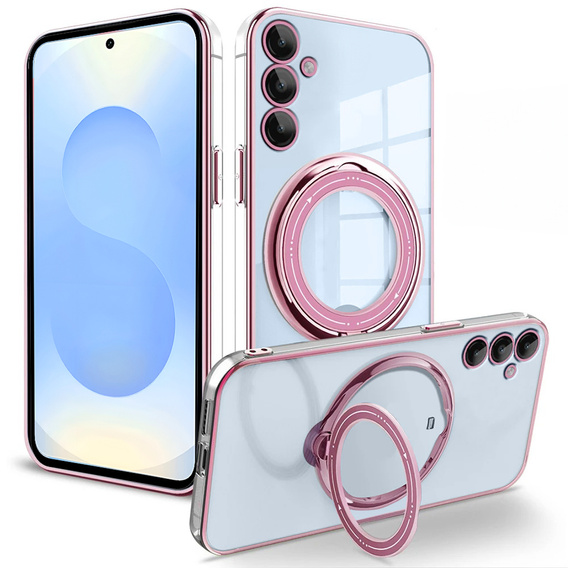 Магнитный чехол для Samsung Galaxy S25+ Plus, для MagSafe, розовый