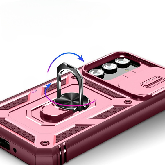 Чехол NOX Camera Slide Samsung Galaxy A54 5G, CamShield Slide, розовый / бордовый