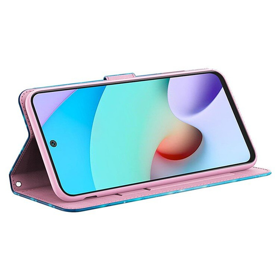 Откидной чехол для Xiaomi Redmi 13C / Poco C65, Wallet, Butterflies синий