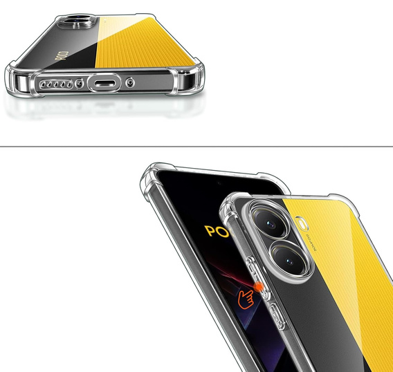 Чехол до Xiaomi Poco X7 Pro 5G, Dropproof, прозрачный