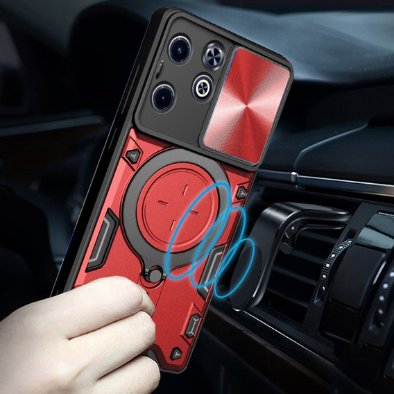 Броньований чохол для Infinix Hot 40i, CamShield Slide, червоний