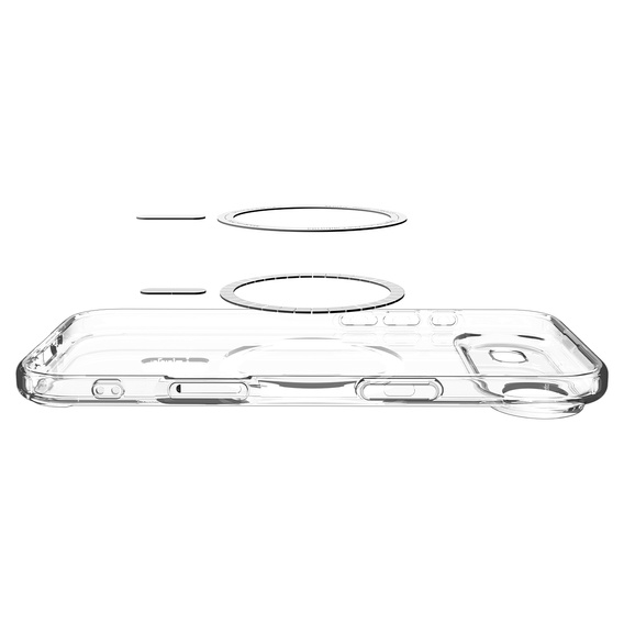 Spigen Ultra Hybrid MagSafe чохол для iPhone Air, прозорий/білий