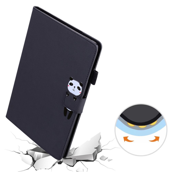 Чехол для Lenovo Tab M10 Plus 10.6 Gen 3, с клапаном, animal, чёрный