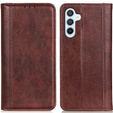 Чехол до Samsung Galaxy S24, Wallet Litchi Leather, коричневый