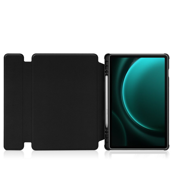 Чехол клавиатура для Samsung Galaxy Tab S9 FE+ Plus, Rotary 360° Leather, чёрный