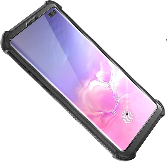 Чoхол до Samsung Galaxy S10 Plus, Dexnor Full Body Rugged, прозорий / чорний