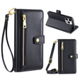 Чохол-книжка для iPhone 15 Pro, Wallet Zipper Pocket, чорний