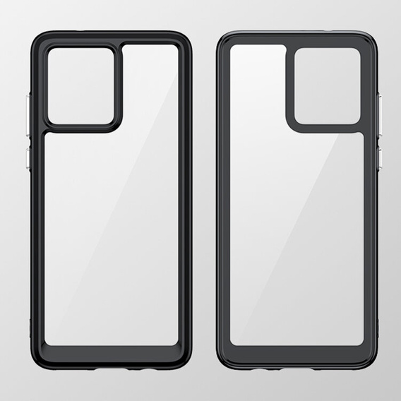 Чехол до Motorola Moto G84 5G, Fusion Hybrid, прозрачный / черный