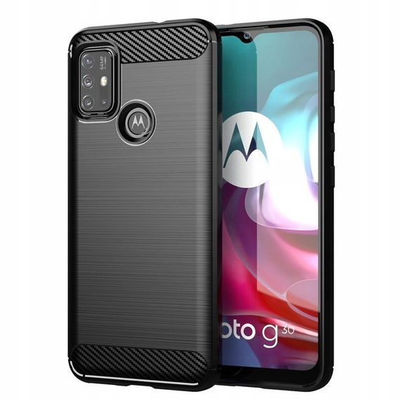Чехол до Motorola Moto G10/G30, Carbon, чёрный