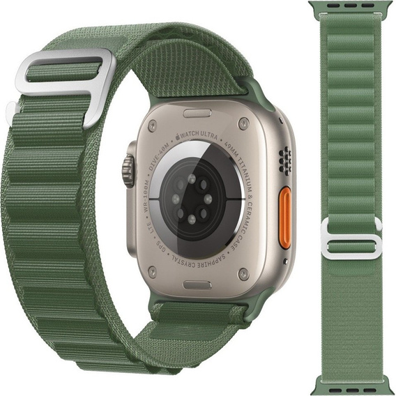 Нейлоновий ремінець до Apple Watch 1/2/3/4/5/6/7/8/SE/ULTRA 42/44/45/49mm, Green
