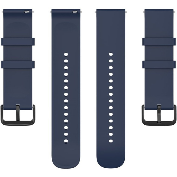 Силиконовый ремешок 20mm, Midnight Blue/Black Buckle